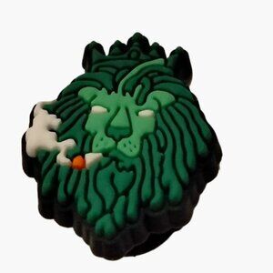 Cannabis Shoe Charm Green Lion 1 Inch Cute Smoking Weed Design Fun Accessory